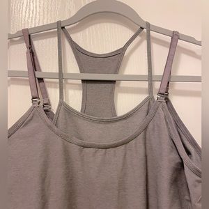 Lole double tank top in grey size L